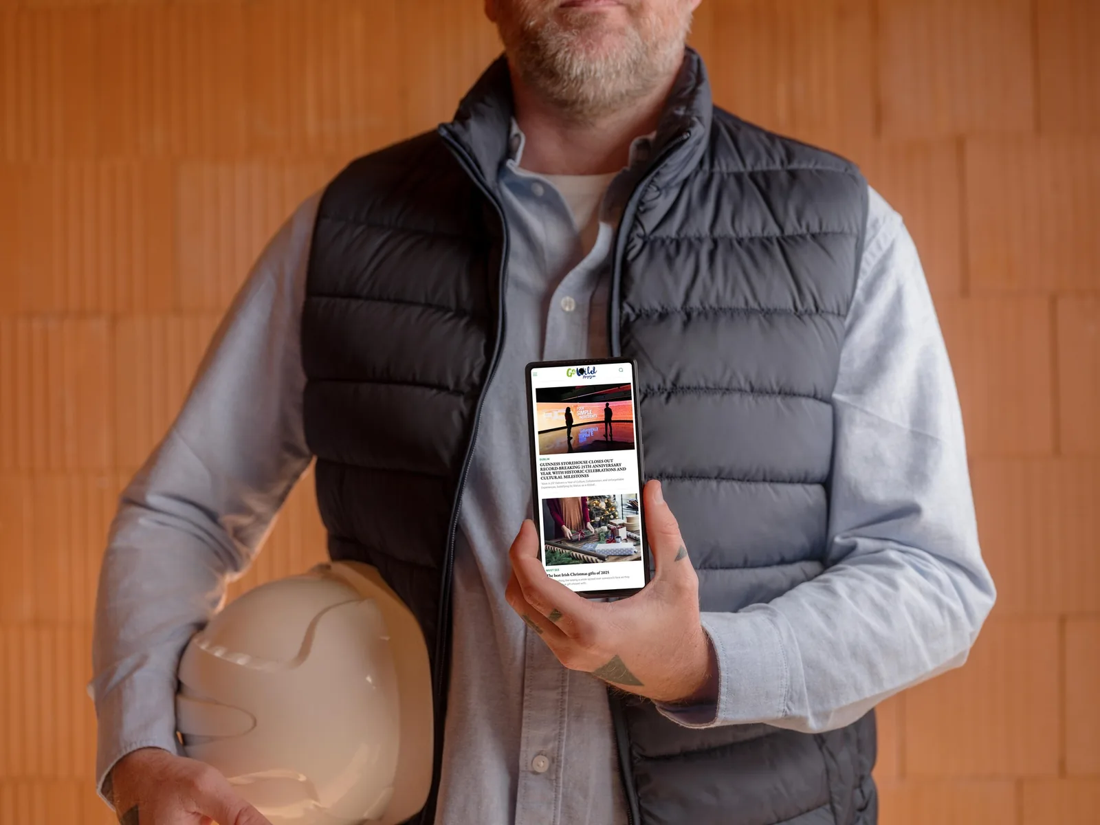 Contractor views website on phone by Vancouver Website Design.