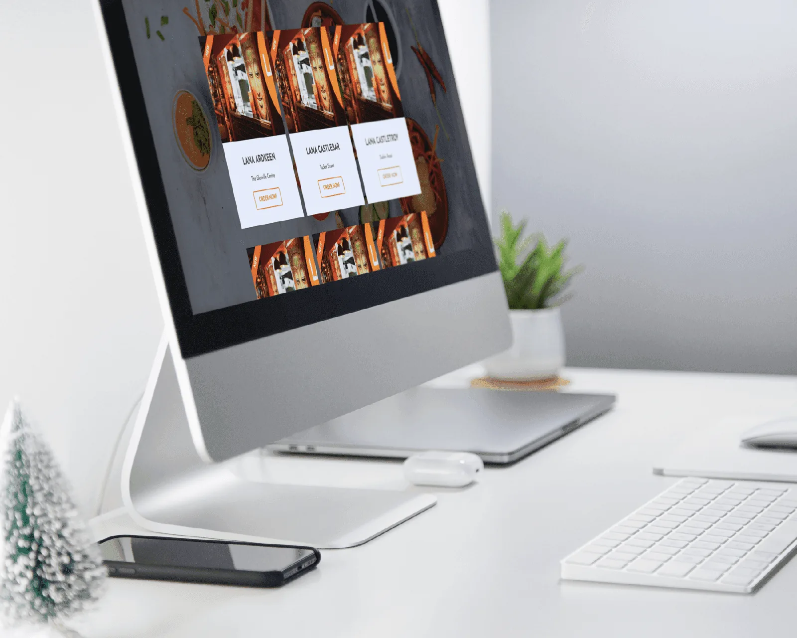 Ecommerce website design featuring food ordering for a regional client.
