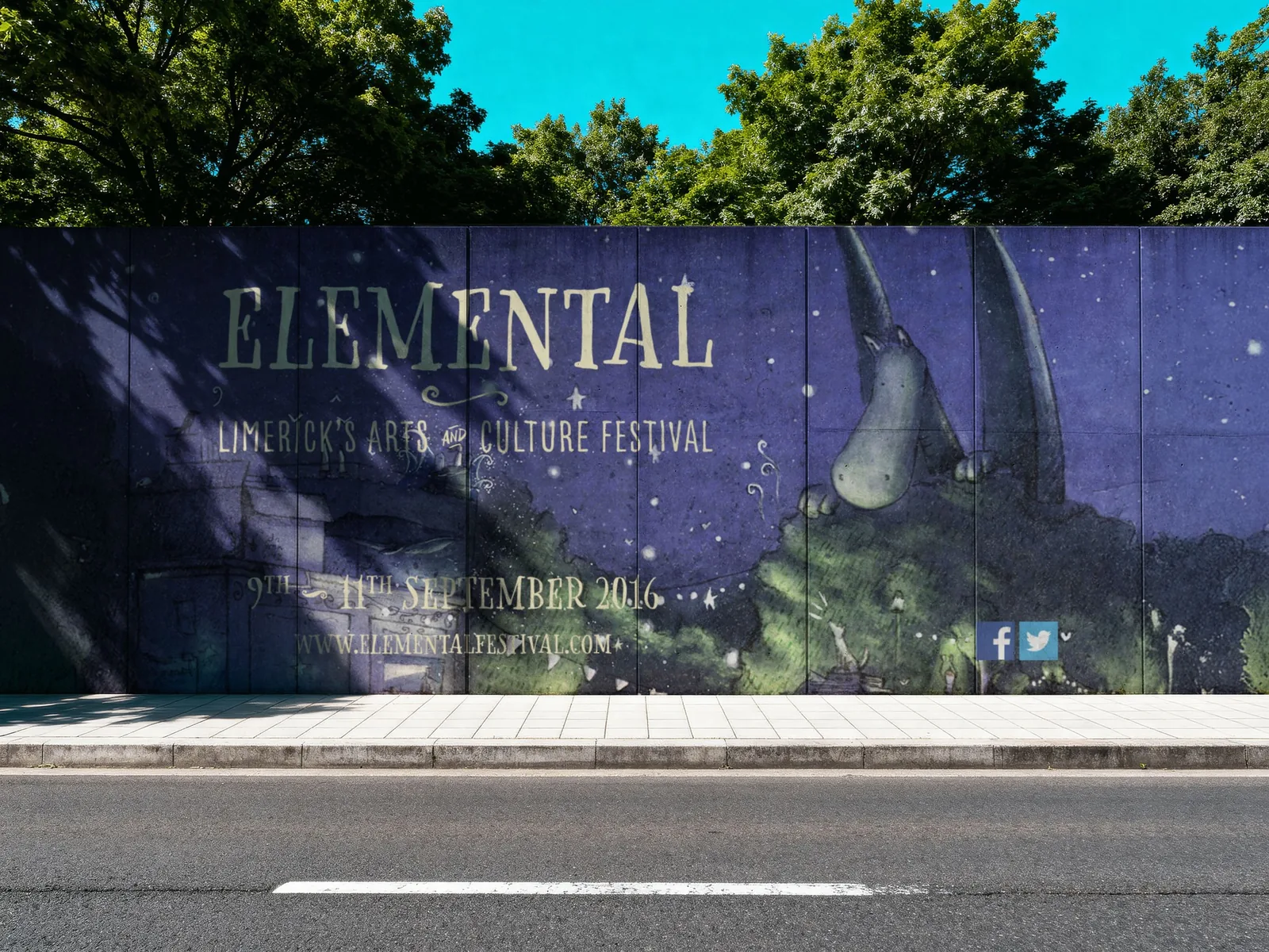 the region festival mural showcasing event brand identity design.