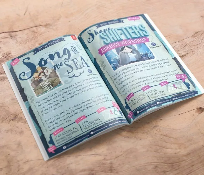 Designed event brochure for the region events, showcasing brand identity design.