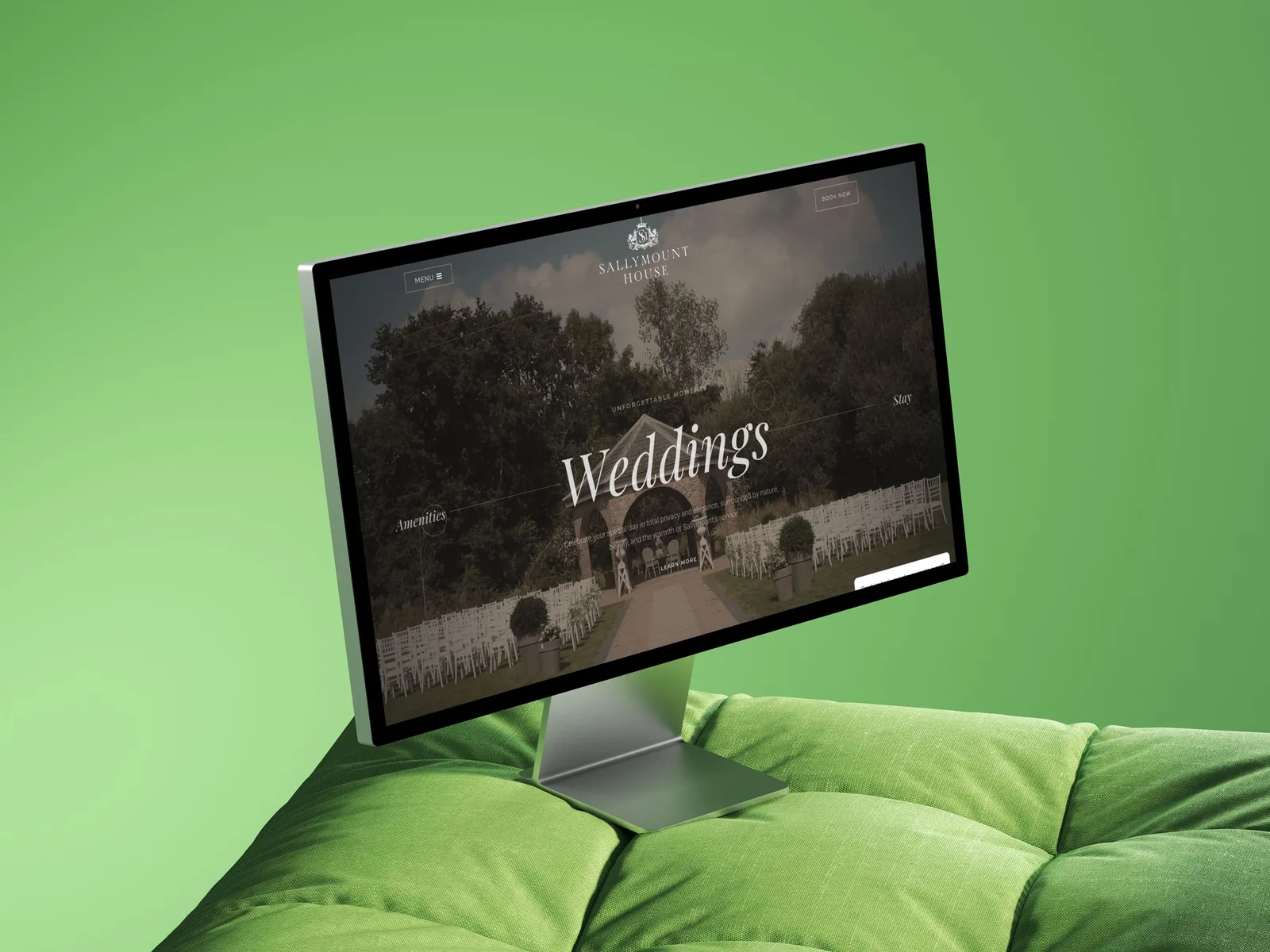 Website design for Sallymount House weddings, a website design example.