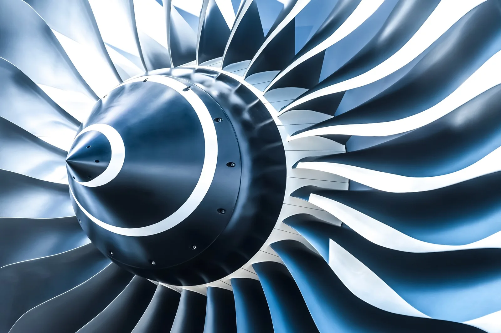 Powerful jet engine turbine, representing robust website design.